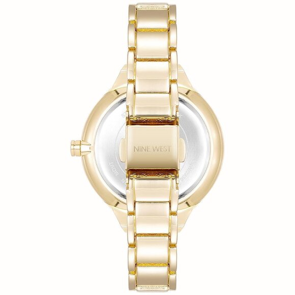Nine West Women's Bracelet Watch, Gold/Black - Picture 3 of 4